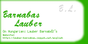barnabas lauber business card